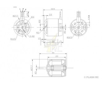 DM2215 Motore senza spazzole (56g, 1150kv, 160W) Pro-Tronik