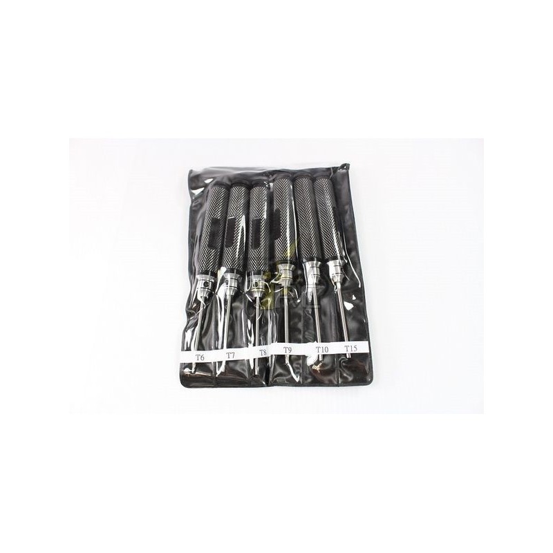 Set di 6 cacciaviti Torx con impugnatura in alluminio - SF ModeL