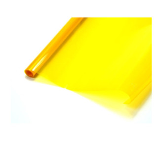 Rotolo da 2 m di tela trasparente giallo limone (larghezza 64 cm)