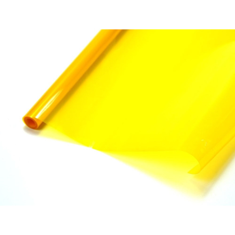 Rotolo da 2 m di tela trasparente giallo limone (larghezza 64 cm)