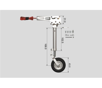 TRAIN AVANT RETRACTABLE ELECTRIQUE POUR VIPER JET 100N - 140N