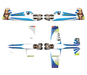 Avion RC Factory Laser XL  Bleu env.1.06m