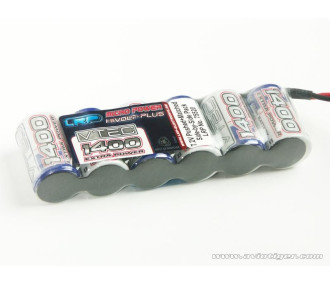 PACK VTEC 7.2V PUSH 1400MAH PLAT 