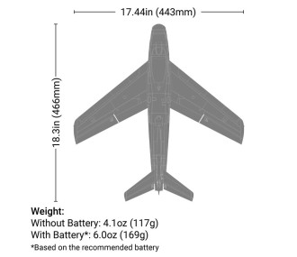 UMX F-86 Sabre 30mm EDF Jet BNF Basic con AS3X y SAFE Select