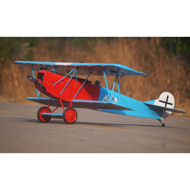 Modello VQ Fokker D.VII .120 misura EP-GP - Blu e rosso