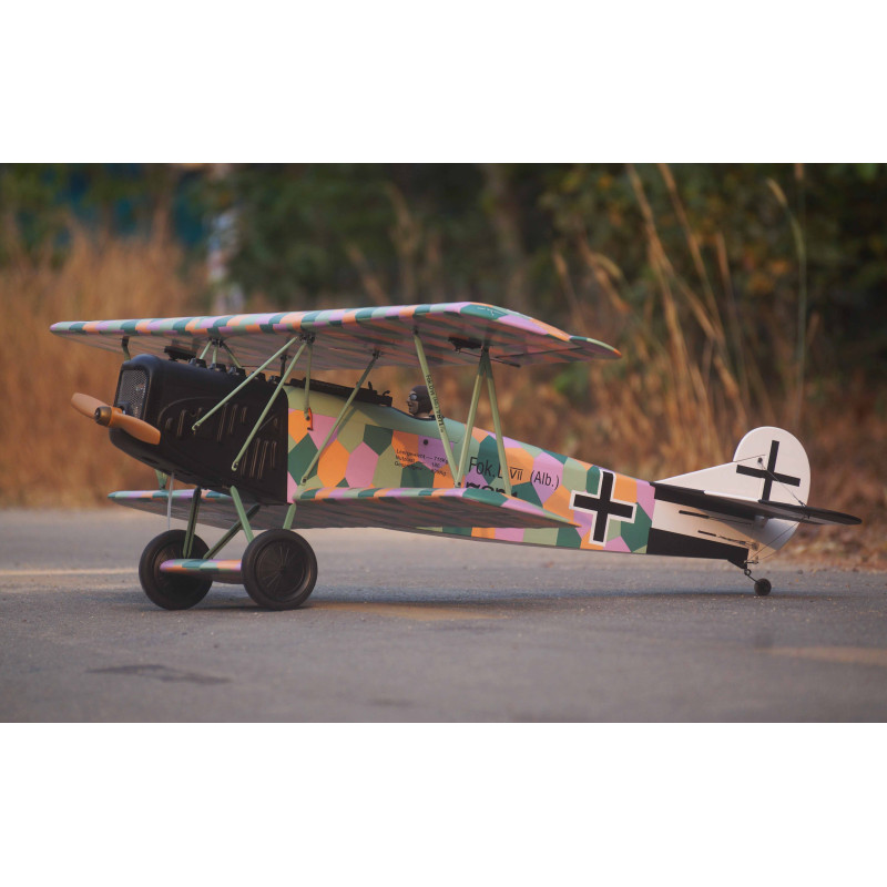 VQ Model Fokker D.VII .120 size EP-GP - Weiß und Schwarz