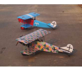 Modello VQ Fokker D.VII .120 misura EP-GP - Bianco e nero