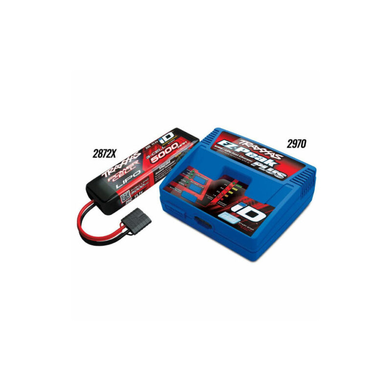 Traxxas Chargeur EZ-Peak Plus  + 1 x Lipo 3s 5000mha iD 2872x