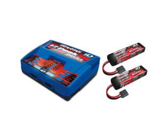 Traxxas Chargeur EZ-Peak Dual + 2 x Lipo 3s 5000mah iD 2872x