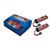 Traxxas Chargeur EZ-Peak Dual + 2 x Lipo 3s 5000mah iD 2872x