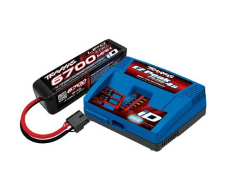 Caricabatterie Traxxas EZ-Peak Plus + 1 x Lipo 4s 6700mah iD 2890x