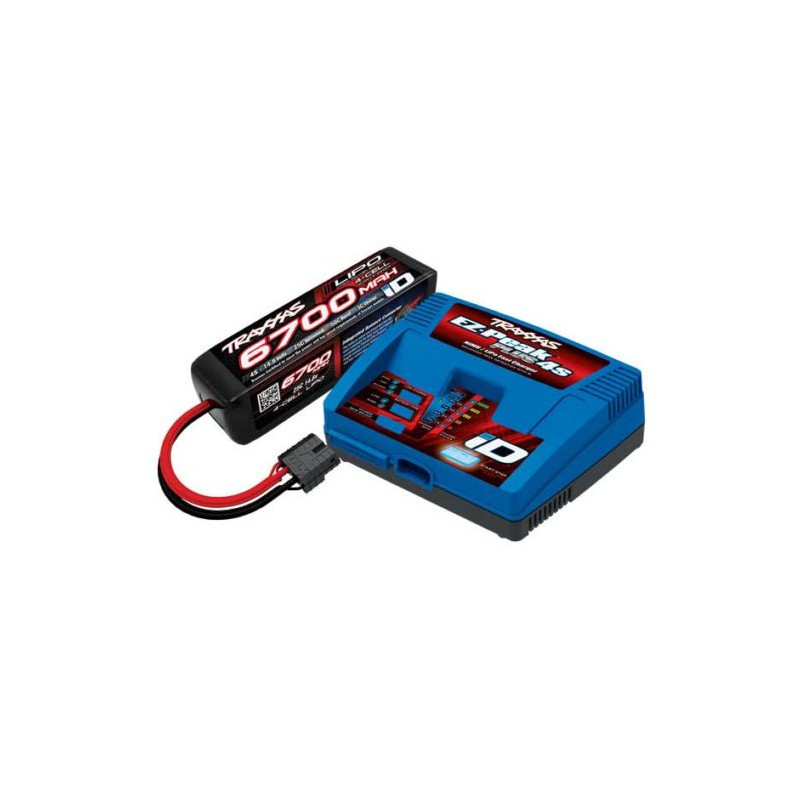 Caricabatterie Traxxas EZ-Peak Plus + 1 x Lipo 4s 6700mah iD 2890x