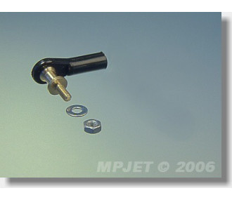 M4 clevis with long M3 threaded base + nuts (6pcs)