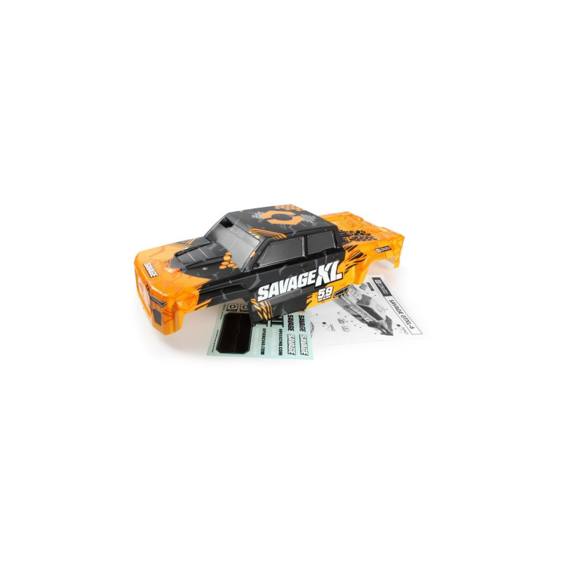 CARROSSERIE GTXL-6 KINGCAB PEINTE (ORANGE/NOIRE)