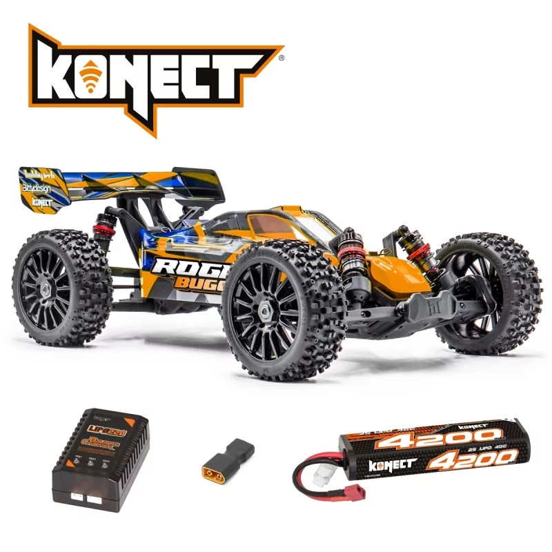 //PACK\\ ROGUE BUGGY Brushless Naranja 1/8 4wd RTR HOBBYTECH