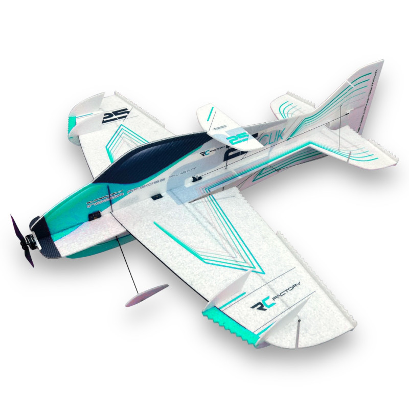 Avion RC Factory Clik 25 Bleu env.0.84m