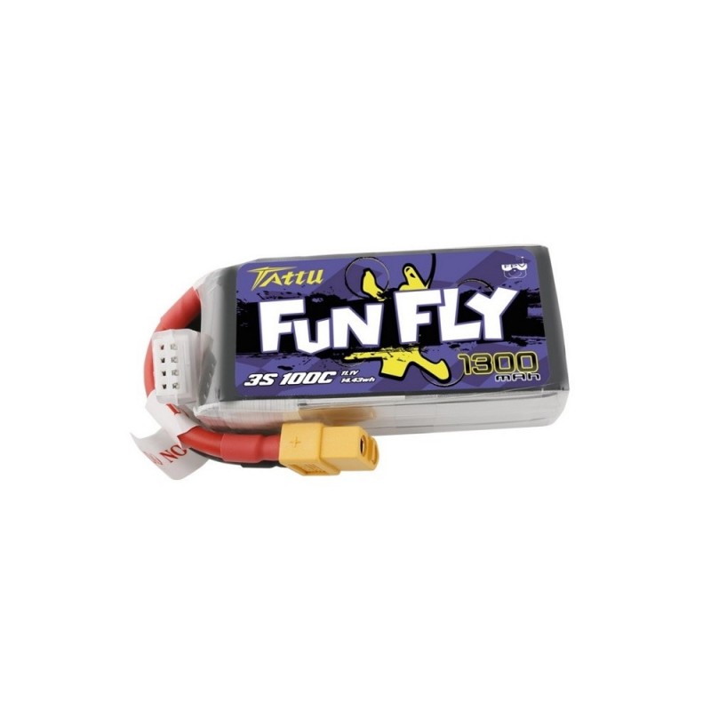 Akku Tattu lipo Funfly Series 3S 11.1V 1300mAh 100C Stecker xt60